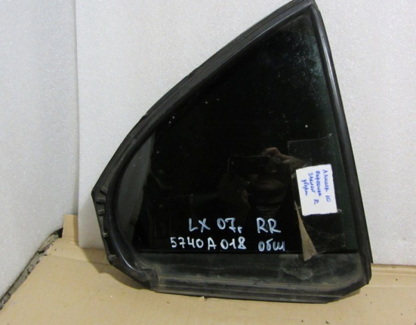 Стекло двери задней правой для Mitsubishi lancer 10 с 2007 г (5740A018) купить с разбора в Челябинске